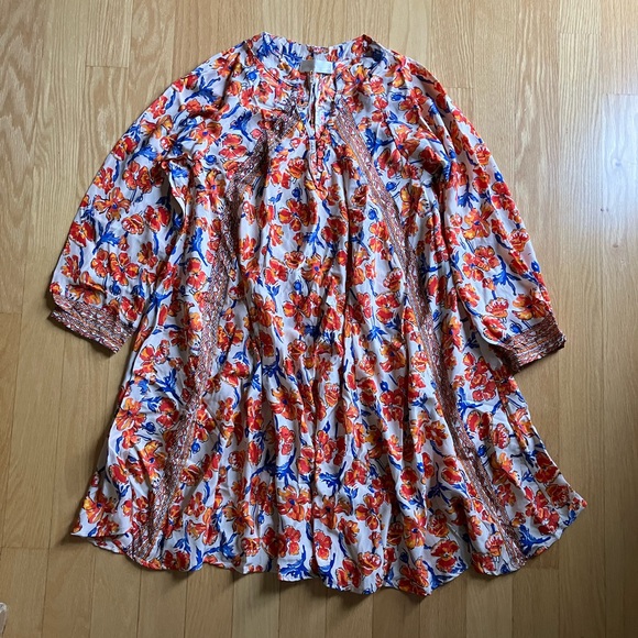 Natalie Martin Dresses & Skirts - NWT Natalie Martin Silk Short Fiore Dress in Clementine S